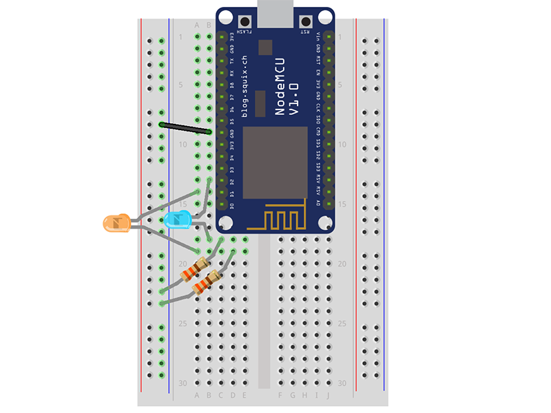 Wiring Diagram for iOS Wireless LED Control with ESP8266