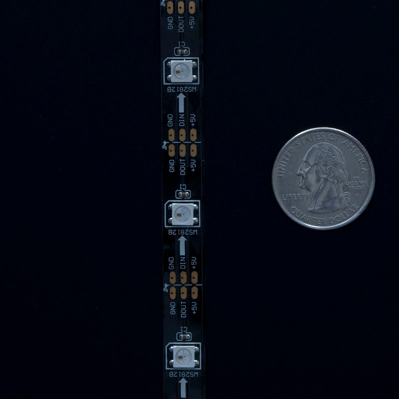 ACROBOTIC WS2812B Strip with 30 RGB LED/m (Black PCB, IP68 Waterproof) | NeoPixel-Compatible