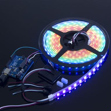 ACROBOTIC WS2812B Strip with 60 RGB LED/m (Black PCB, IP68 Waterproof) | NeoPixel-Compatible