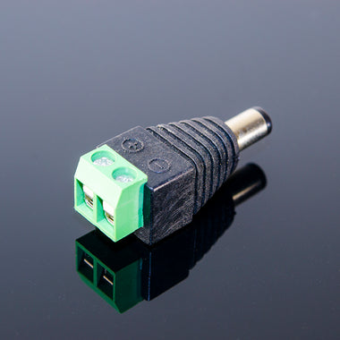 2.1mm DC Barrel Jack to Screw Terminal Adapter (Male)